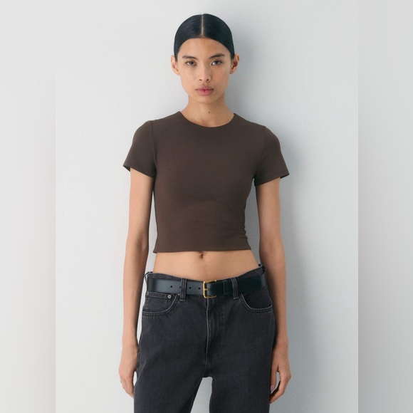 Aritzia Babaton | Contour Crew Waist T-Shirt | Turquoise/green | M - Picture 8 of 10